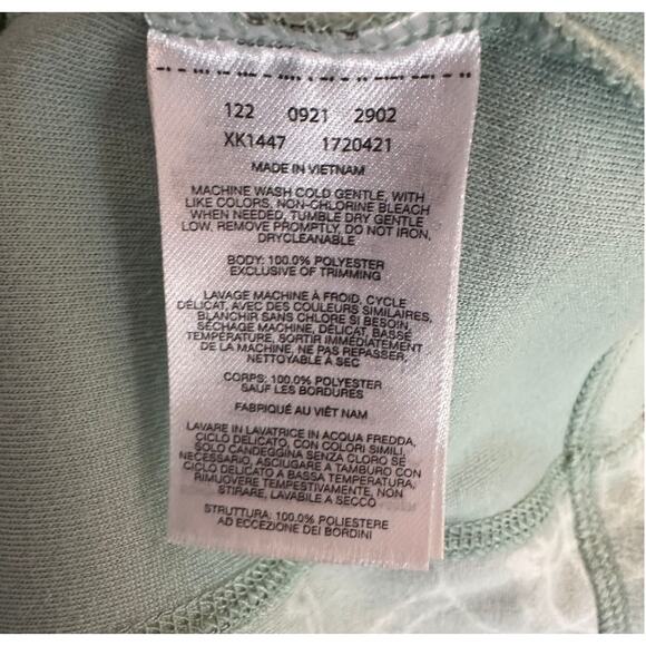 Columbia Half-Zip Pullover WMNS L Green Leaf/Floral Fleece Long Sleeve Mock Neck - Picture 7 of 8